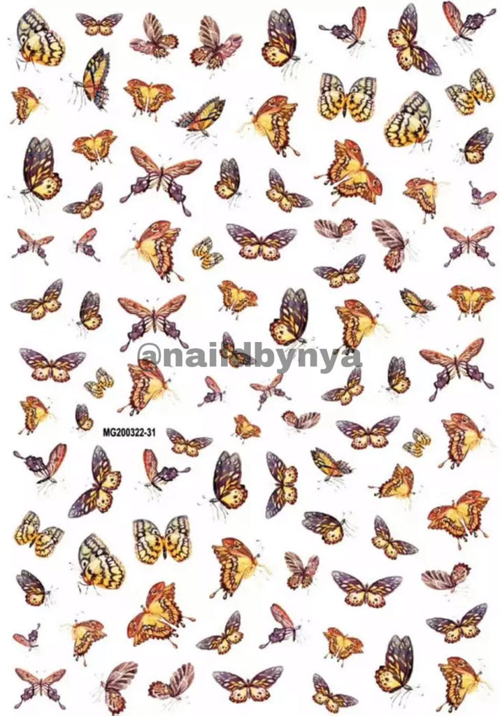 Butterfly Nail Stickers - F
