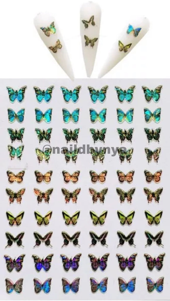 Metallic Butterfly Stickers - 702