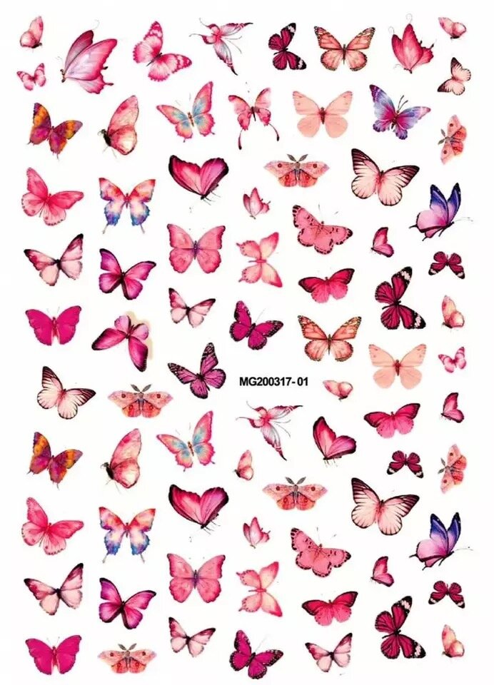Butterfly Nail Stickers - A