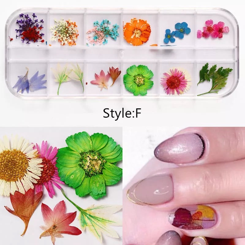 GetUSCart- iFancer 96 Pcs Dried Flowers Nail Art 35 Colors 3D Dry