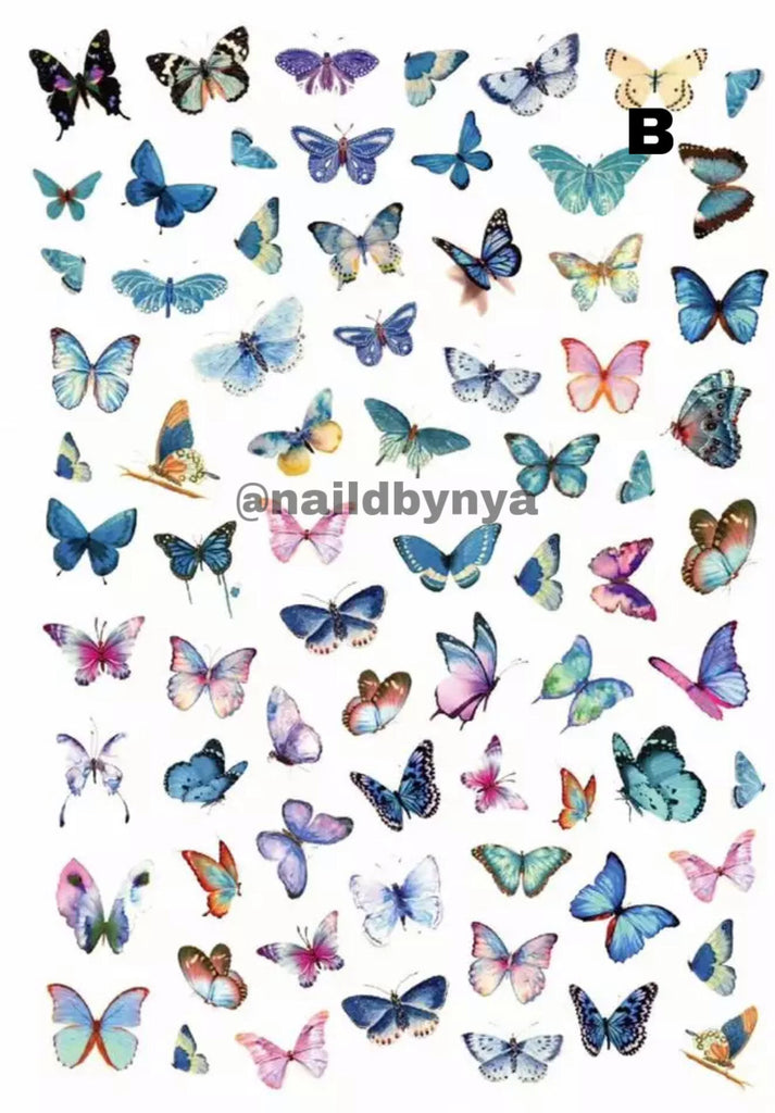 Butterfly Nail Stickers - B