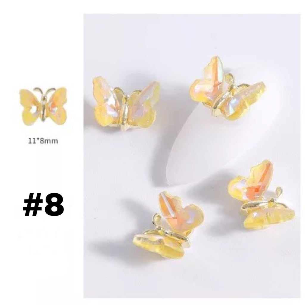Crystal Butterfly 3D Pieces